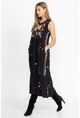 Women Dresses | Johnny Was Ceretti Tiered Maxi Tank Dress Black