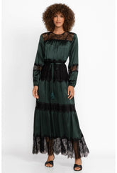 Women Dresses | Johnny Was Ellie Lace Tiered Lace Maxi Dress Emerald Green