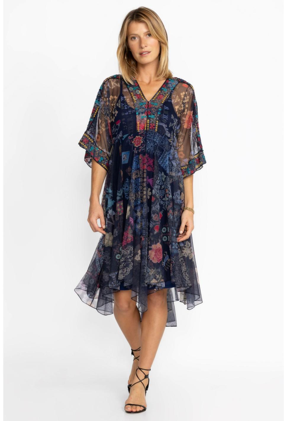 Women Dresses | Johnny Was Elrey Kaftan Mesh Dress (Slip) Multi