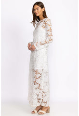 Women Dresses | Johnny Was Floral Garden Lace Maxi Dress White