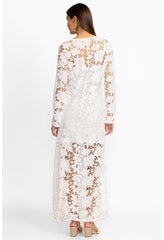 Women Dresses | Johnny Was Floral Garden Lace Maxi Dress White