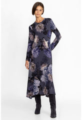 Women Dresses | Johnny Was Grey Peony Long Sleeve Tee Dress Grey Peony