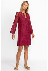 Women Dresses | Johnny Was Harper Recycled Lace Mini Dress Smokey Rose