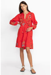 Women Dresses | Johnny Was Isabella Tiered Field Dress Molten Lava