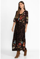 Women Dresses | Johnny Was Isabella Velvet Tiered Dress French Leopard