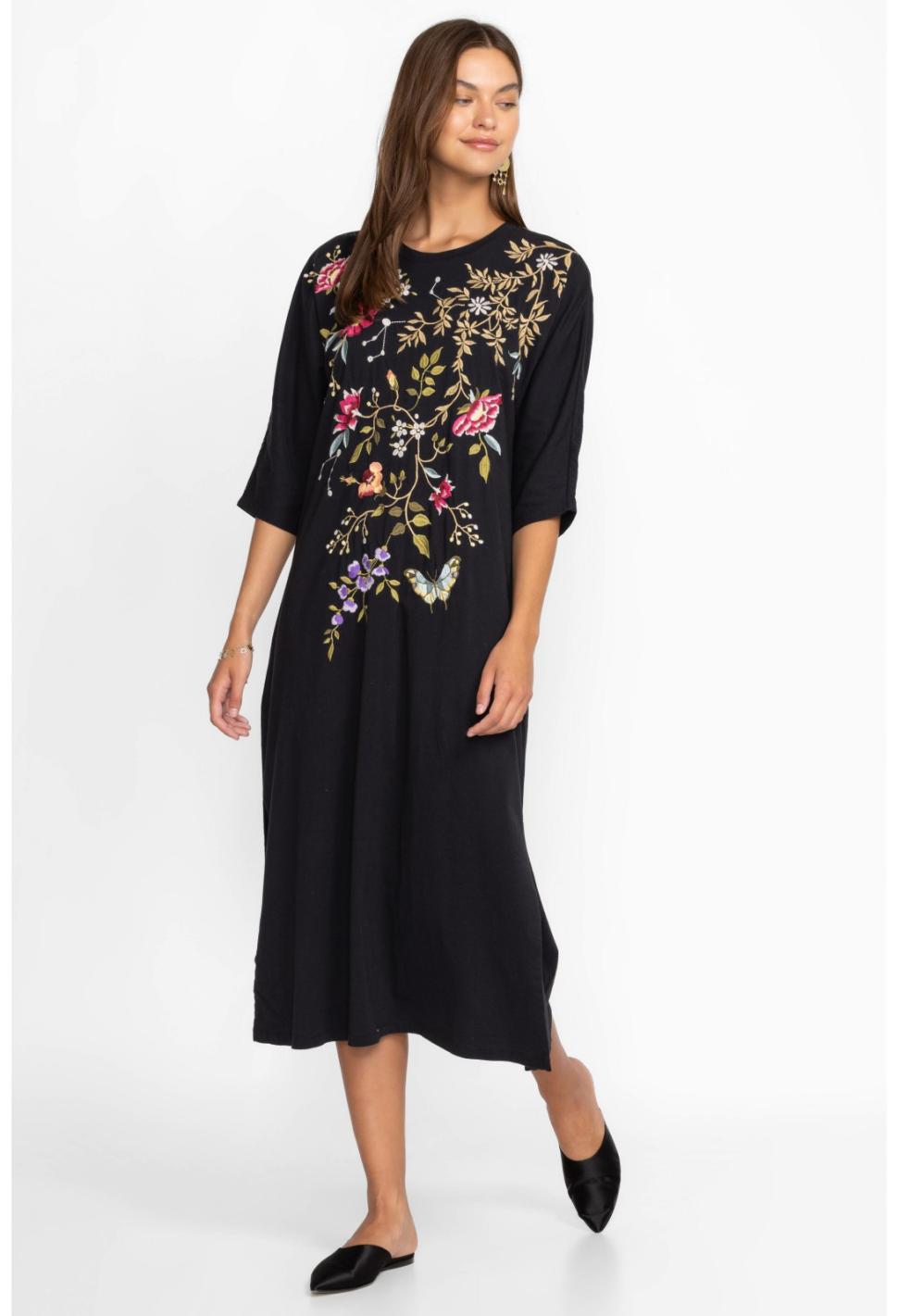 Women Dresses | Johnny Was Osaka Dolman Sleeve Knit Dress Black