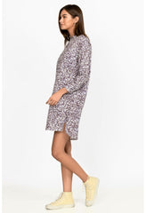 Women Dresses | Johnny Was Printed Big Shirt Dress Cadet Leopard Spots