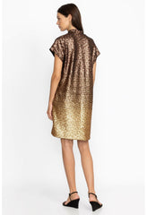 Women Dresses | Johnny Was Sequin Gold Alma Dress Gold