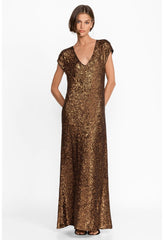 Women Dresses | Johnny Was Toto Sequin Maxi Dress Butterscotch