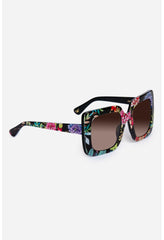 Women Eye Wear | Johnny Was Sutton Sunglasses Printed Dreamer Noir