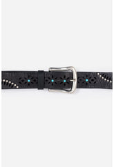 Women Fashion Accessories | Johnny Was Arco Italian Leather Belt Black