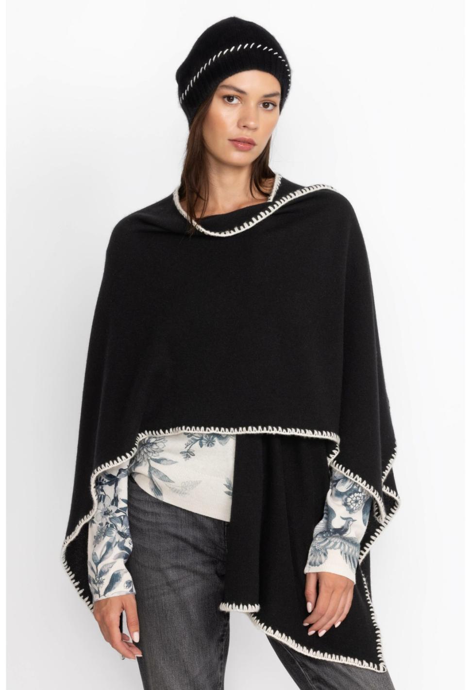 Women Fashion Accessories | Johnny Was Jw Whipstitch Beanie Black