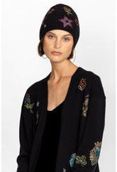 Women Fashion Accessories | Johnny Was Ladie Rhinestone Beanie Black