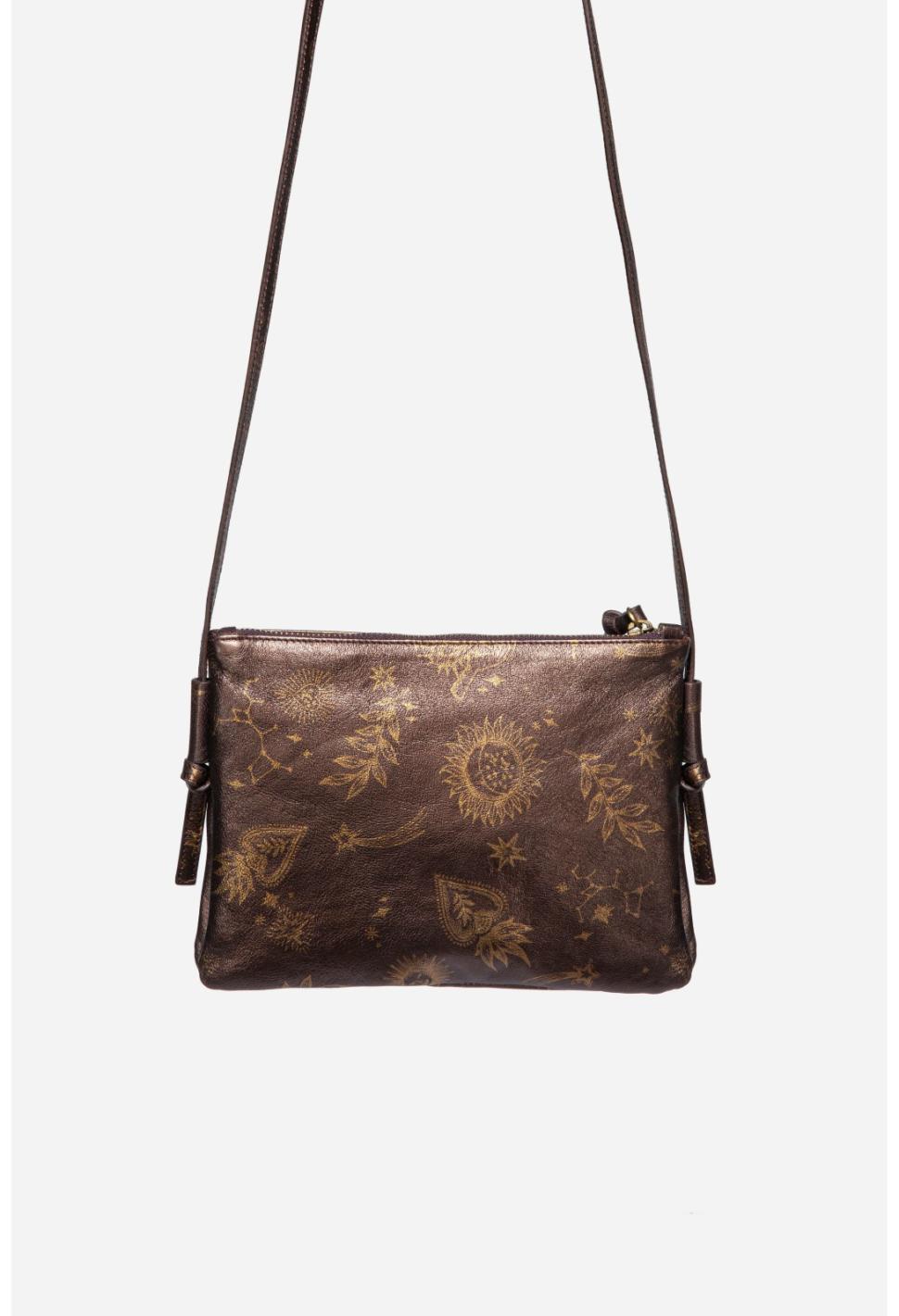 Women Handbags | Johnny Was Asteria Italian Leather Crossbody Bag Barolo