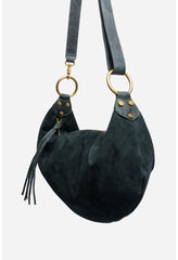 Women Handbags | Johnny Was Dunkel Italian Suede Faithful Bag Dunkel