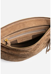 Women Handbags | Johnny Was Fiore Italian Suede Saddle Bag Walnut