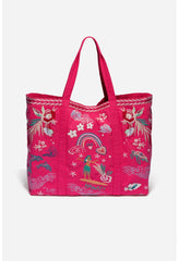 Women Handbags | Johnny Was Hawaii Beach Tote Raspberry
