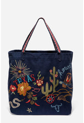 Women Handbags | Johnny Was Texas Everyday Tote Navy