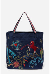 Women Handbags | Johnny Was Texas Everyday Tote Navy