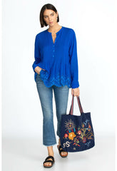 Women Handbags | Johnny Was Texas Everyday Tote Navy