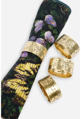 Women Home Accessories | Johnny Was Words Of Kindness Napkin Ring Set Gold