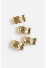 Women Home Accessories | Johnny Was Words Of Kindness Napkin Ring Set Gold