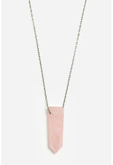 Women Jewelry | Johnny Was Joseph Brooks Rose Quartz Necklace Pink