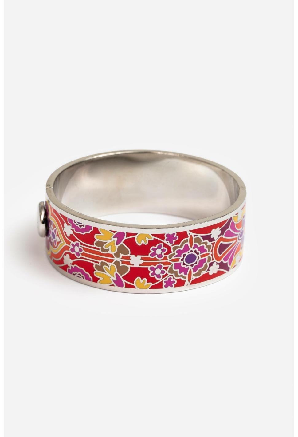 Women Jewelry | Johnny Was Red Saba Hinged Bracelet Multi