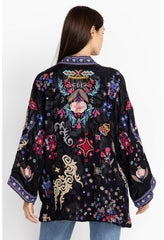 Women Kimonos | Johnny Was Elletra Kimono Reversible Black