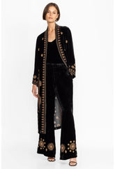 Women Kimonos | Johnny Was Heidi Velvet Kimono Coat Black