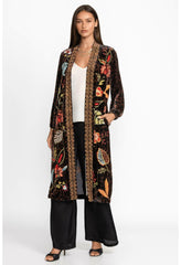 Women Kimonos | Johnny Was Isabella Velvet Bishop Sleeve Kimono Coat French Leopard