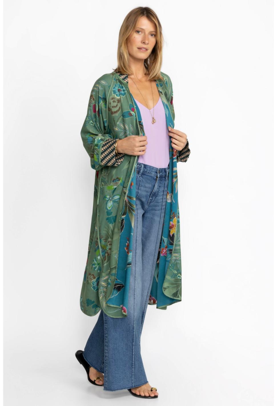 Women Kimonos | Johnny Was Lagoon Harmony Kimono (Reversible) Lagoon