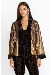 Women Kimonos | Johnny Was Sequin Gold Plaza Kimono Gold