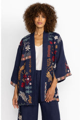 Women Kimonos | Johnny Was Zuzu Linen Kimono Ink