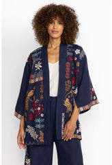 Women Kimonos | Johnny Was Zuzu Linen Kimono Ink
