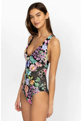 Women One-Pieces | Johnny Was Black Butterfly Cross Back One Piece Black Butterfly