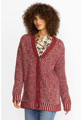 Women Outerwear | Johnny Was Calme Drop Needle Cardigan Red