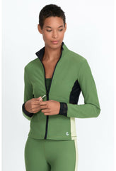 Women Outerwear | Johnny Was Endurance Mesh Zip Jacket Bronze Green