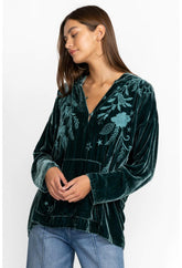 Women Outerwear | Johnny Was Frankie Velvet Pull On Hoodie Ponderosa Pine