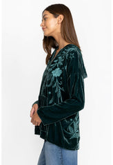 Women Outerwear | Johnny Was Frankie Velvet Pull On Hoodie Ponderosa Pine