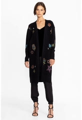 Women Outerwear | Johnny Was Ladie Rhinestone Cardigan Black