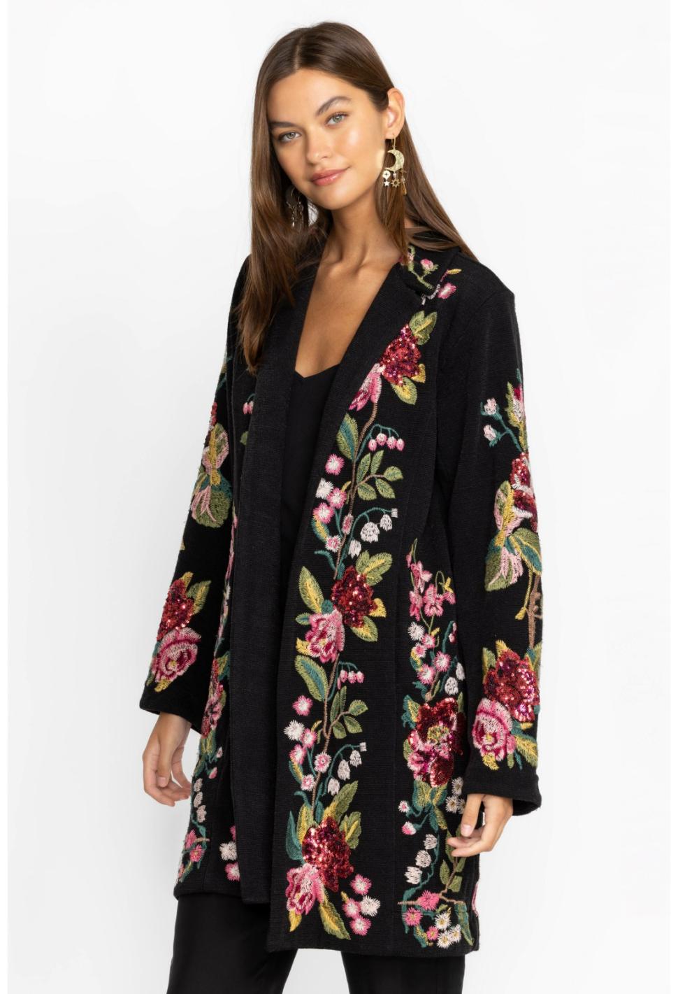 Women Outerwear | Johnny Was Lois Sequin Blazer Black