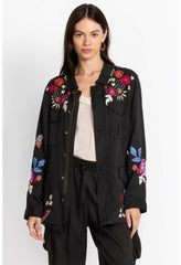 Women Outerwear | Johnny Was Mika Paris Drawstring Military Jacket Black