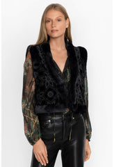 Women Outerwear | Johnny Was Morningside Silk Vest Black