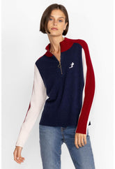 Women Outerwear | Johnny Was Ski Quarter Zip Pullover Navy