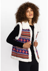 Women Outerwear | Johnny Was Yuya Sherpa Reversible Vest Multi