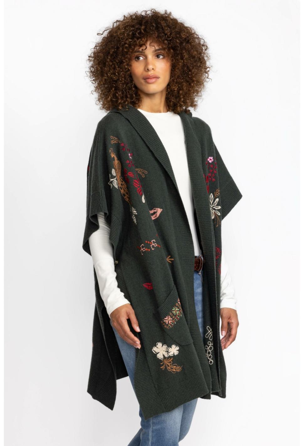 Women Outerwear | Johnny Was Zuzu Cape Forest Green