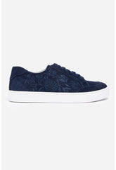 Women Shoes | Johnny Was Bianca Lace Up Sneaker Navy