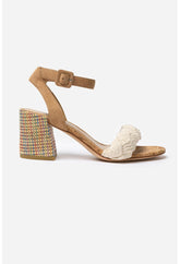 Women Shoes | Johnny Was Braid Block Heel Natural