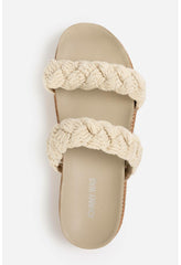 Women Shoes | Johnny Was Braided Rope Sandal - Cream Multi